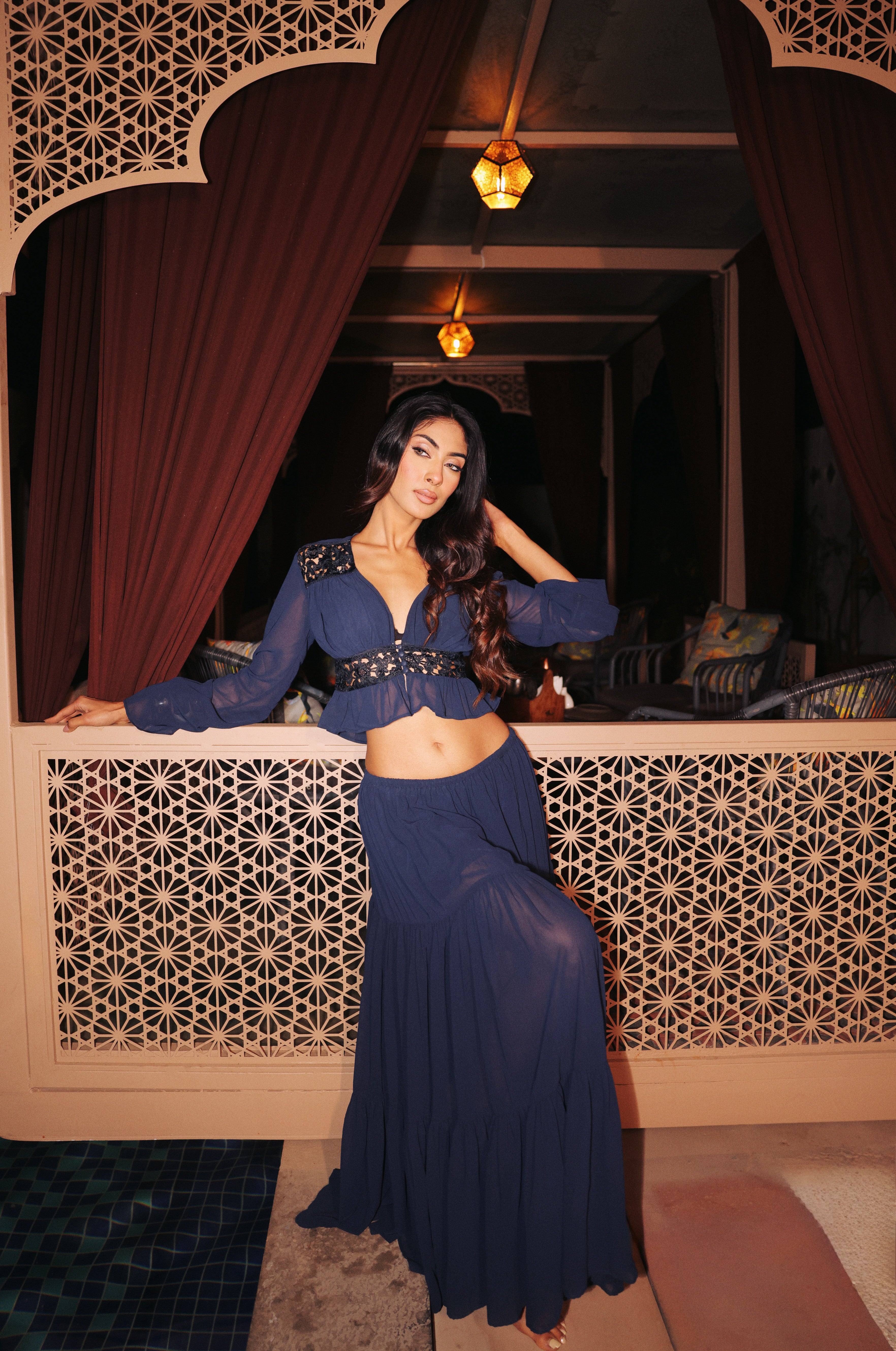 ALAAYA CO-ORD NAVY ♡