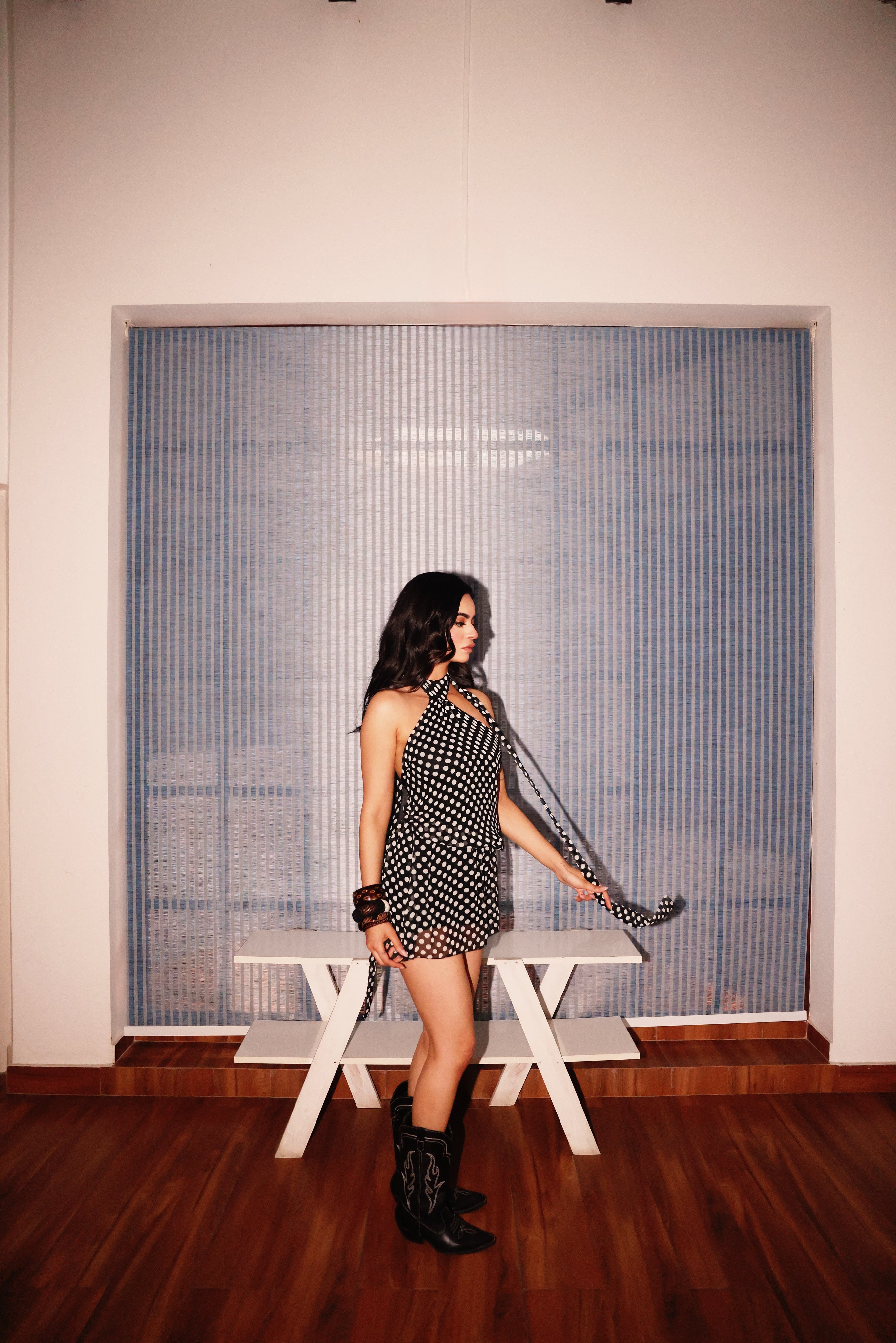 MONICA SUPER MODEL POLKA DRESS ♡