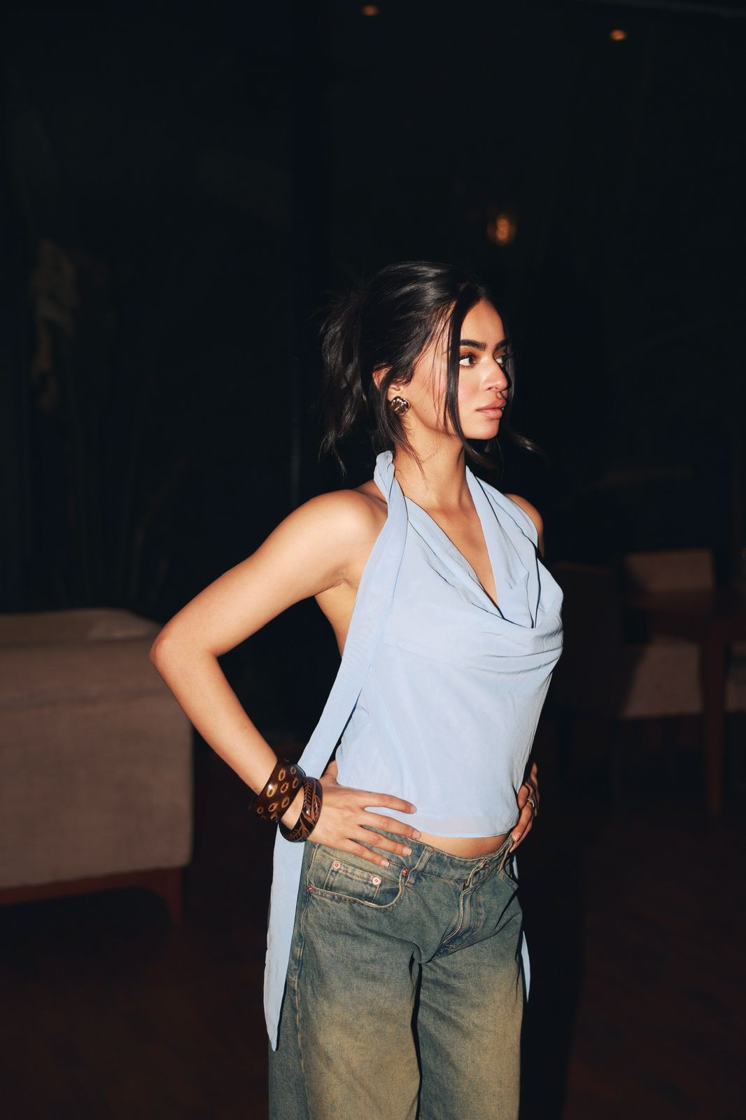 VERONICA BABY BLUE TOP ♡
