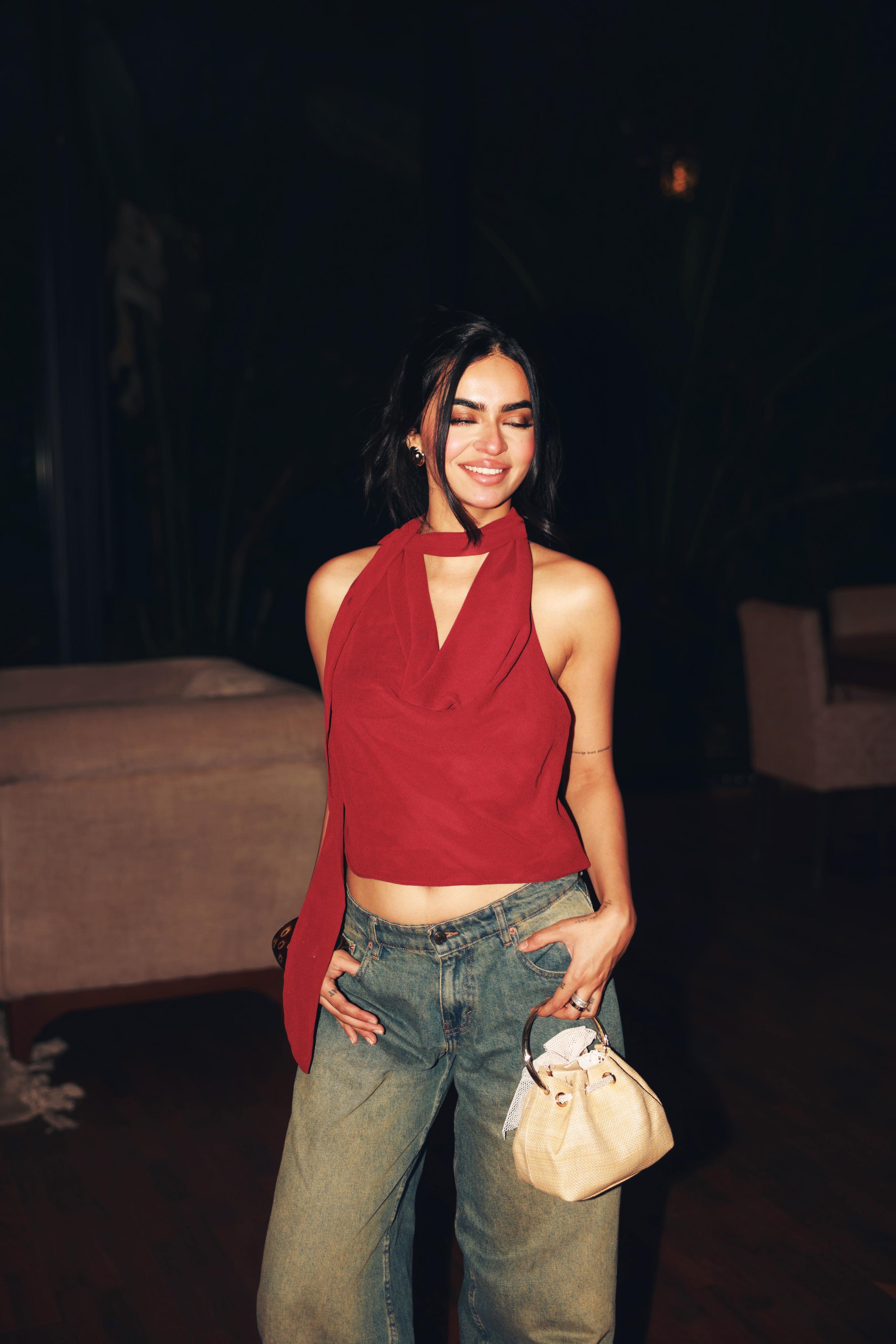 VERONICA BURGUNDY TOP ♡