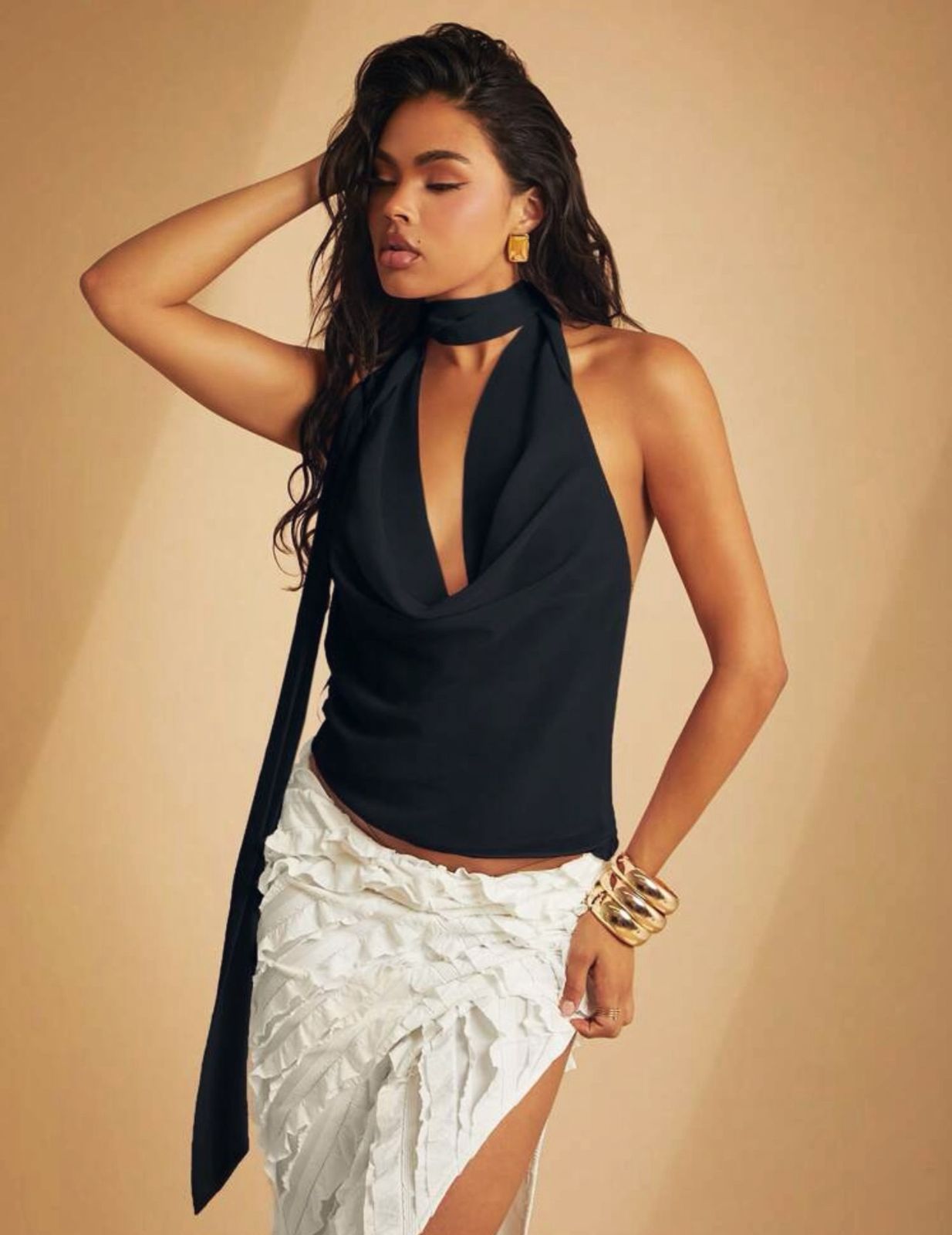 VERONICA BLACK & WHITE TOP ♡